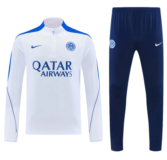 Chandal de entrenamiento blanco con detalles azules (tallas S-XXL)