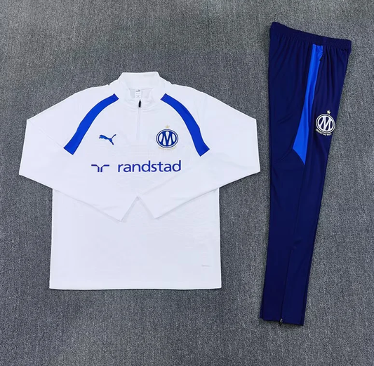 Chandal de entrenamiento Olympique de Marsella 26/27 blanco (tallas adultos y niños)