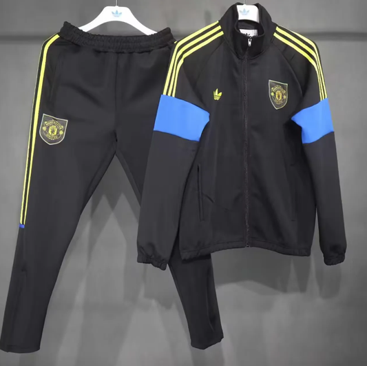 Chandal negro con azul del Manchester United (tallas S-XXL)