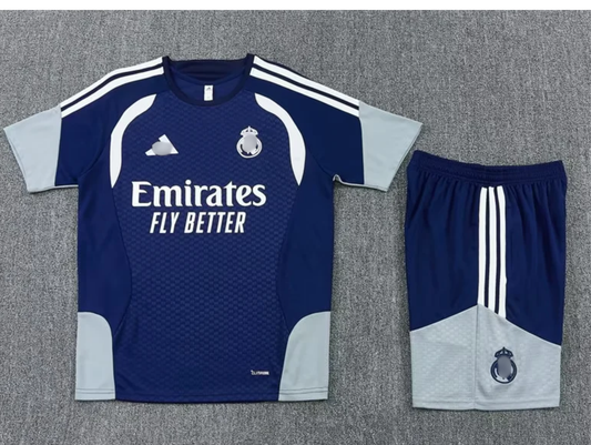 Conjunto de entrenamiento azul oscuro Real Madrid 26-27 (tallas adulto y niño)