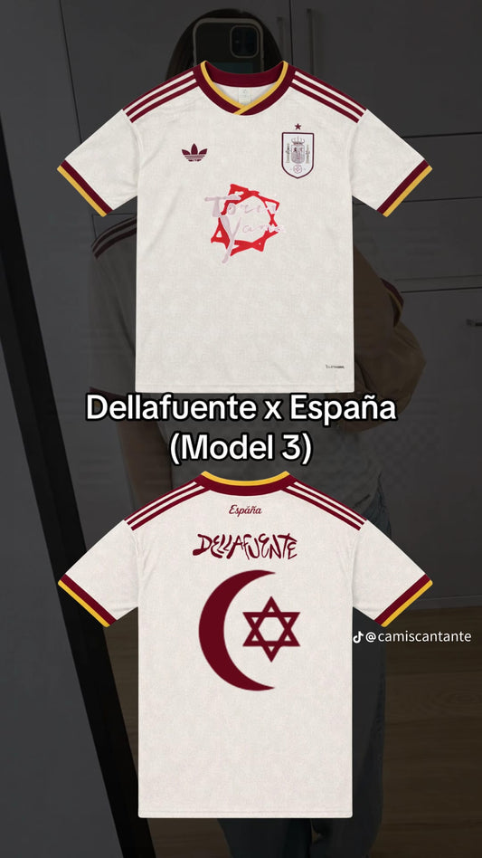 Camiseta España Mundial 2026 visitante especial Dellafuente modelo 1