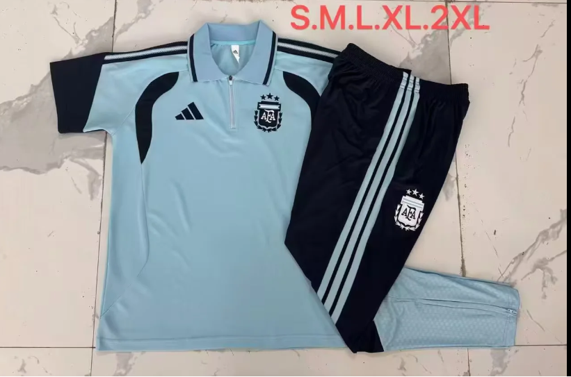 Chandal con polo Argentina 2026 azul claro (tallas S-XXL)