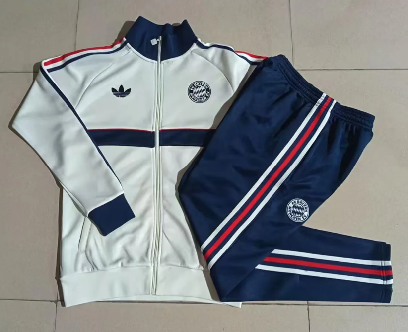 Chandal Bayern Munich 26-27 blanco con azul oscuro (tallas adultos y niños)