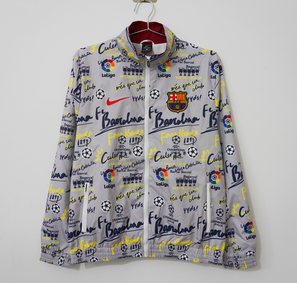 Chaqueta cortavientos Barcelona 24/25 gris (tallas S-XXL)