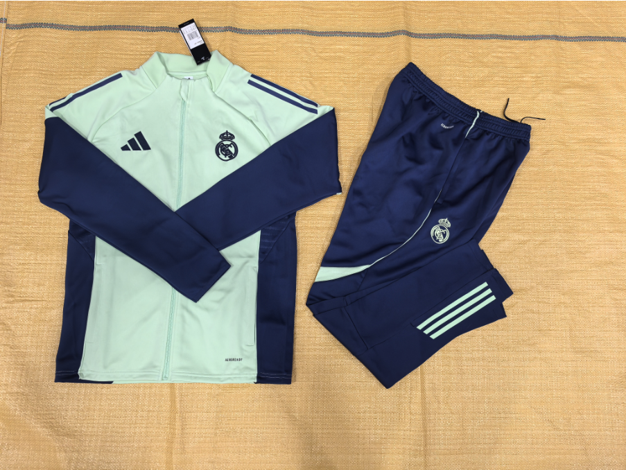 Chandal Real Madrid 25/26 verde con azul (Solo tallas S-2XL)