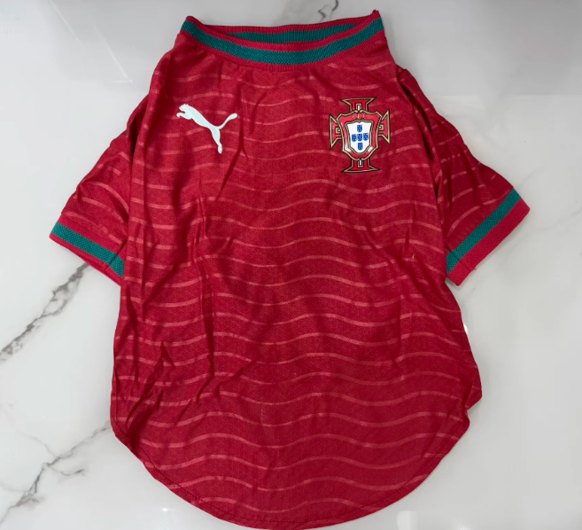 Camiseta perro mascota Portugal Mundial 2026 (tallas XS-XL)