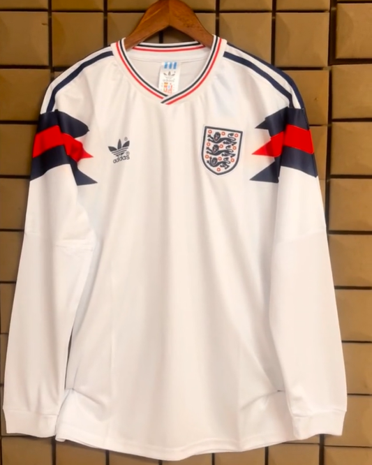 Camiseta manga larga Inglaterra modelo retro de los 1990 (tallas S-XXL)