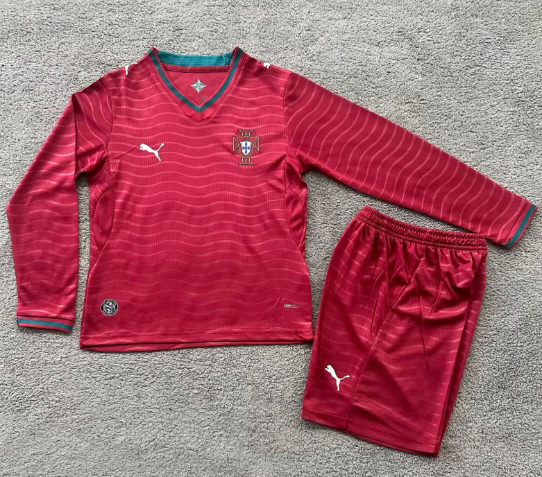 Equipacion manga larga Portugal Mundial 2026 Local (solo talla niño)