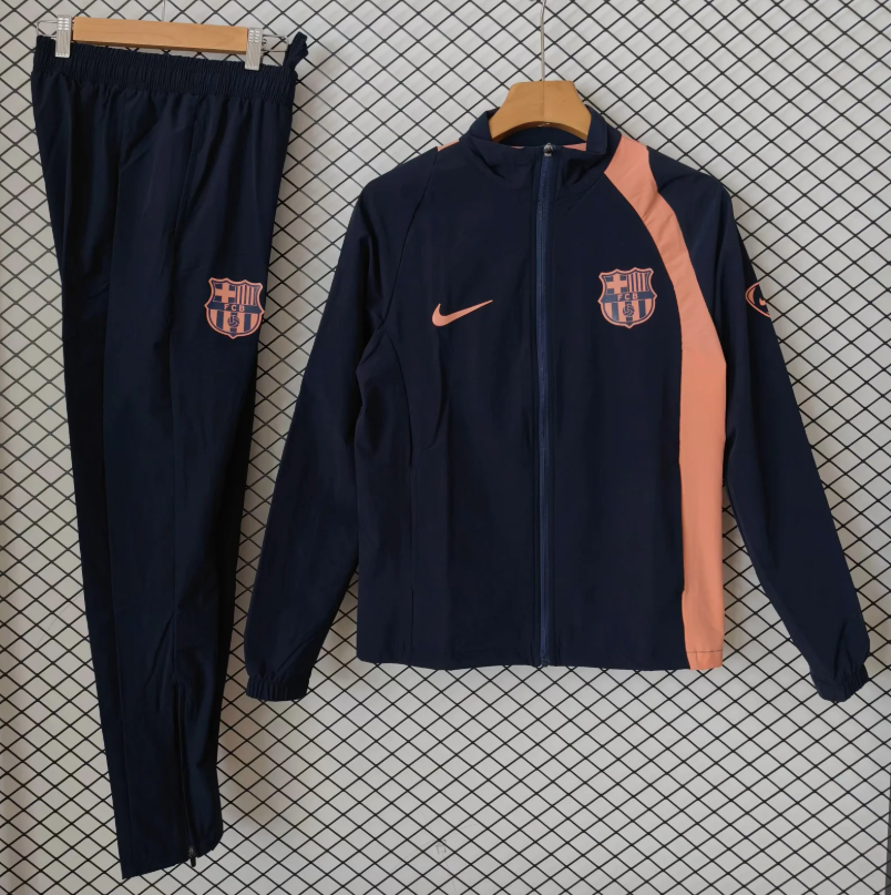 Chandal cortavientos Barcelona 26-27 azul oscuro rosa (tallas S-XXL)