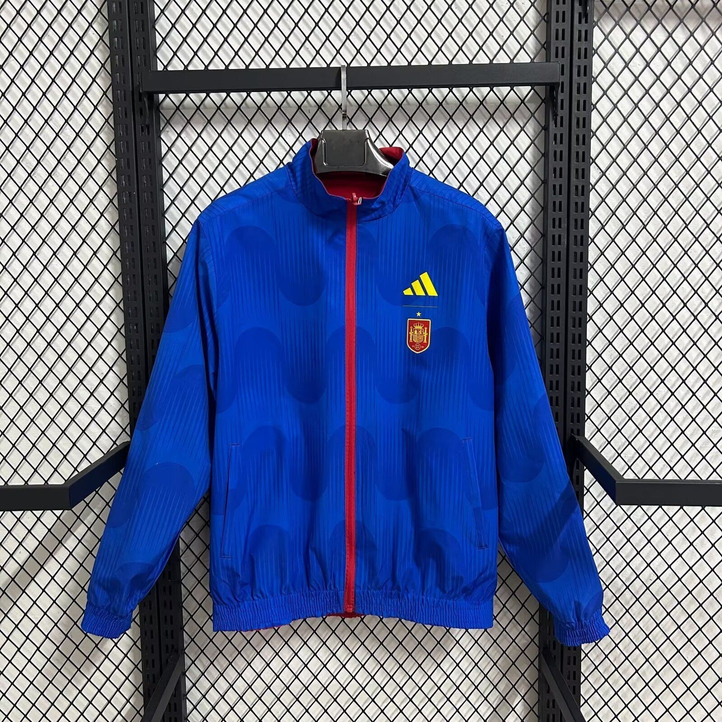 Chaqueta cortavientos reversible roja y azul de España (Solo tallas S-2XL)