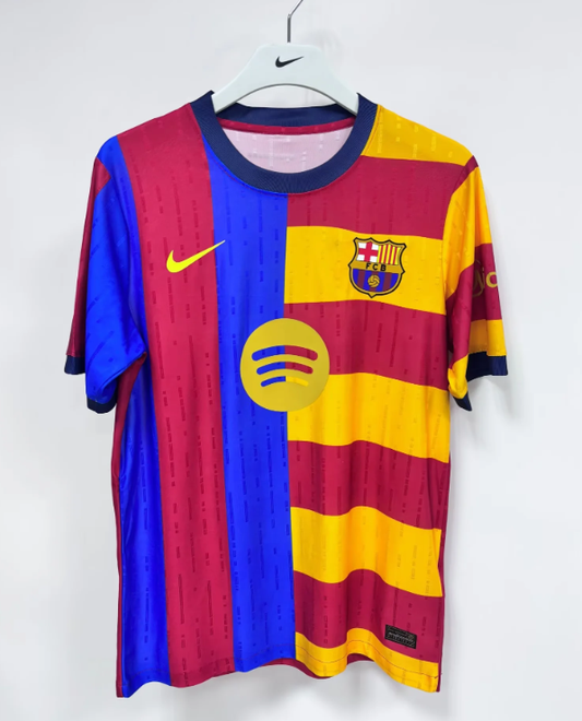 Camiseta de entrenamiento Barcelona 26/27 azul, rojo y amarillo versión jugador (tallas S-XXL)