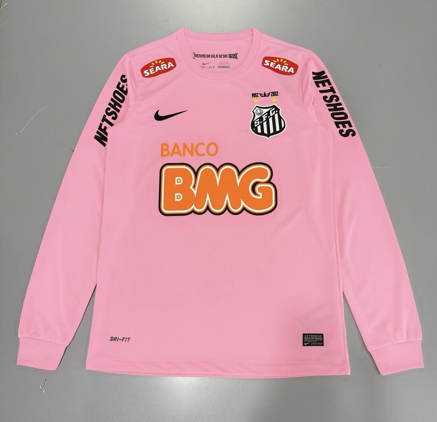 Camiseta manga larga Santos 2012/13 rosa (tallas S-XXL)