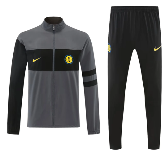 Chandal cortavientos Inter de milan 26/27 gris con negro (tallas S-XXL)