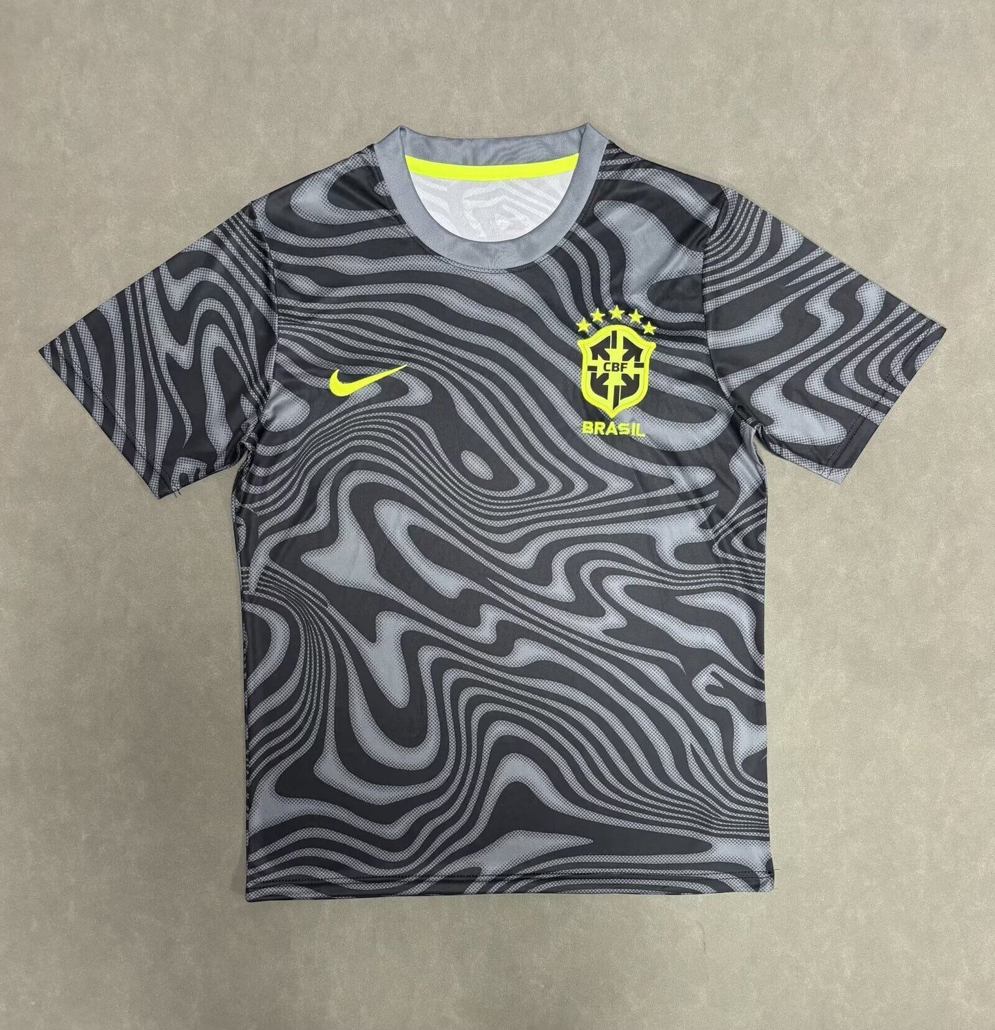 Camisetas de entrenamiento gris Brasil 2026 (solo tallas S-4XL)