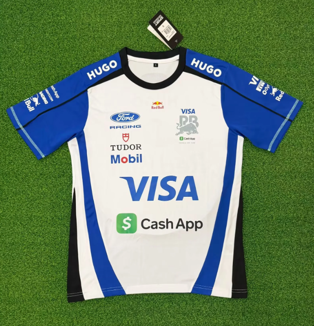 Camisetas Red Bull 2026 blanca y azul (tallas S-4XL)