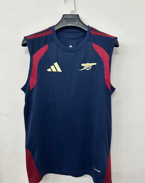 Camiseta sin mangas de entrenamiento Arsenal 26/27 azul oscuro con rojo (tallas S-3XL)