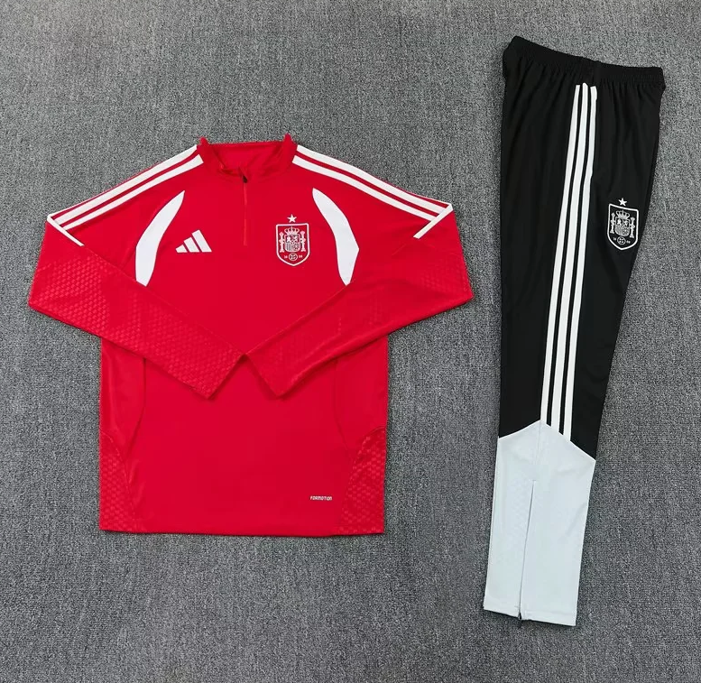 Chandal de entrenamiento España 2026 rojo con blanco (tallas adultos y niños)