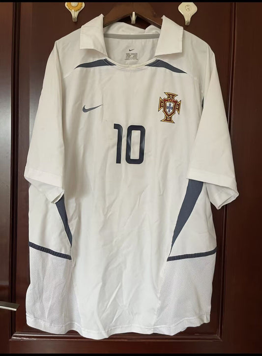 Camiseta Portugal 2002 blanco visitante (tallas S-XXL)