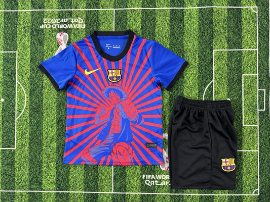 Equipacion Barcelona versión One Piece (solo talla niños)