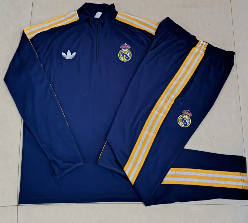 Chandal de entrenamiento Real Madrid azul oscuro 26/27 (tallas adultos y niños)