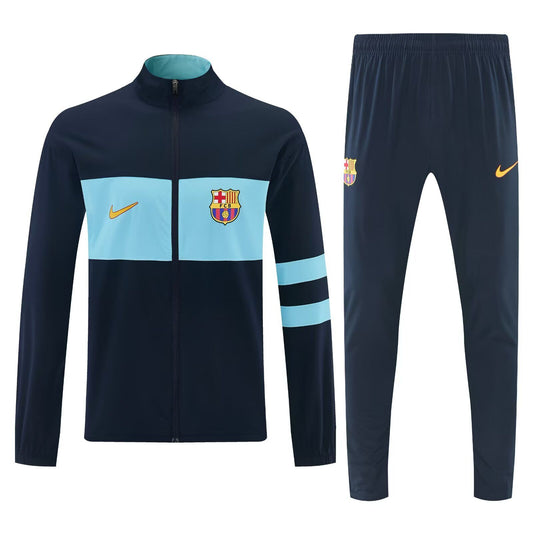Chandal cortavientos Barcelona negro con azul (tallas S-XXL)