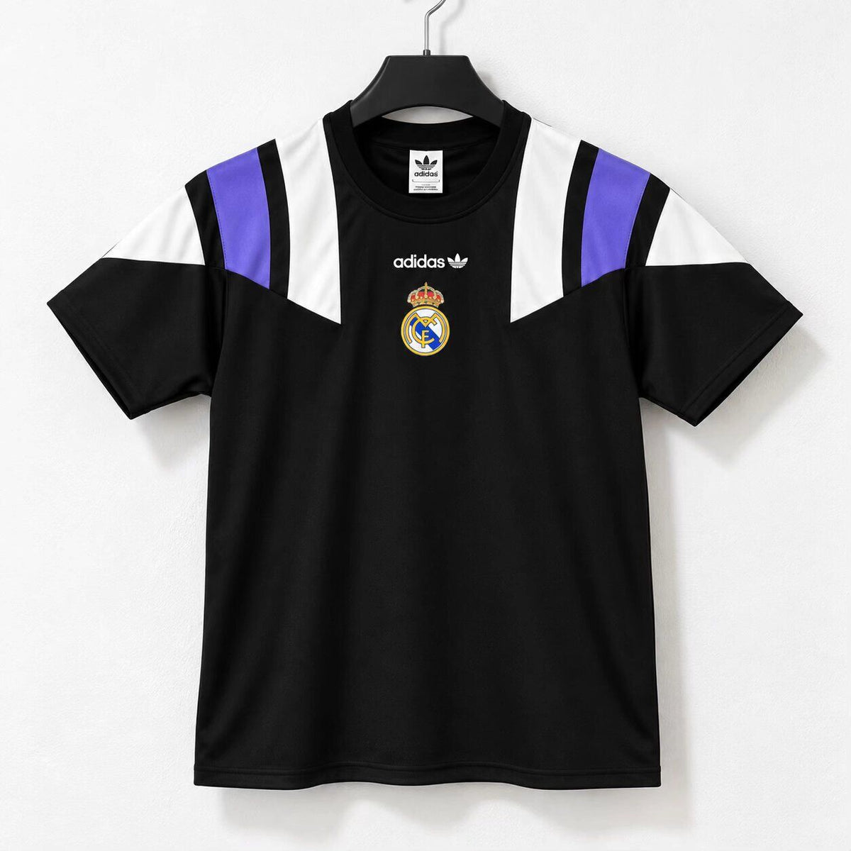 Jersey Madrid 26-27 negro de manga corta EQT (tallas S-3XL)