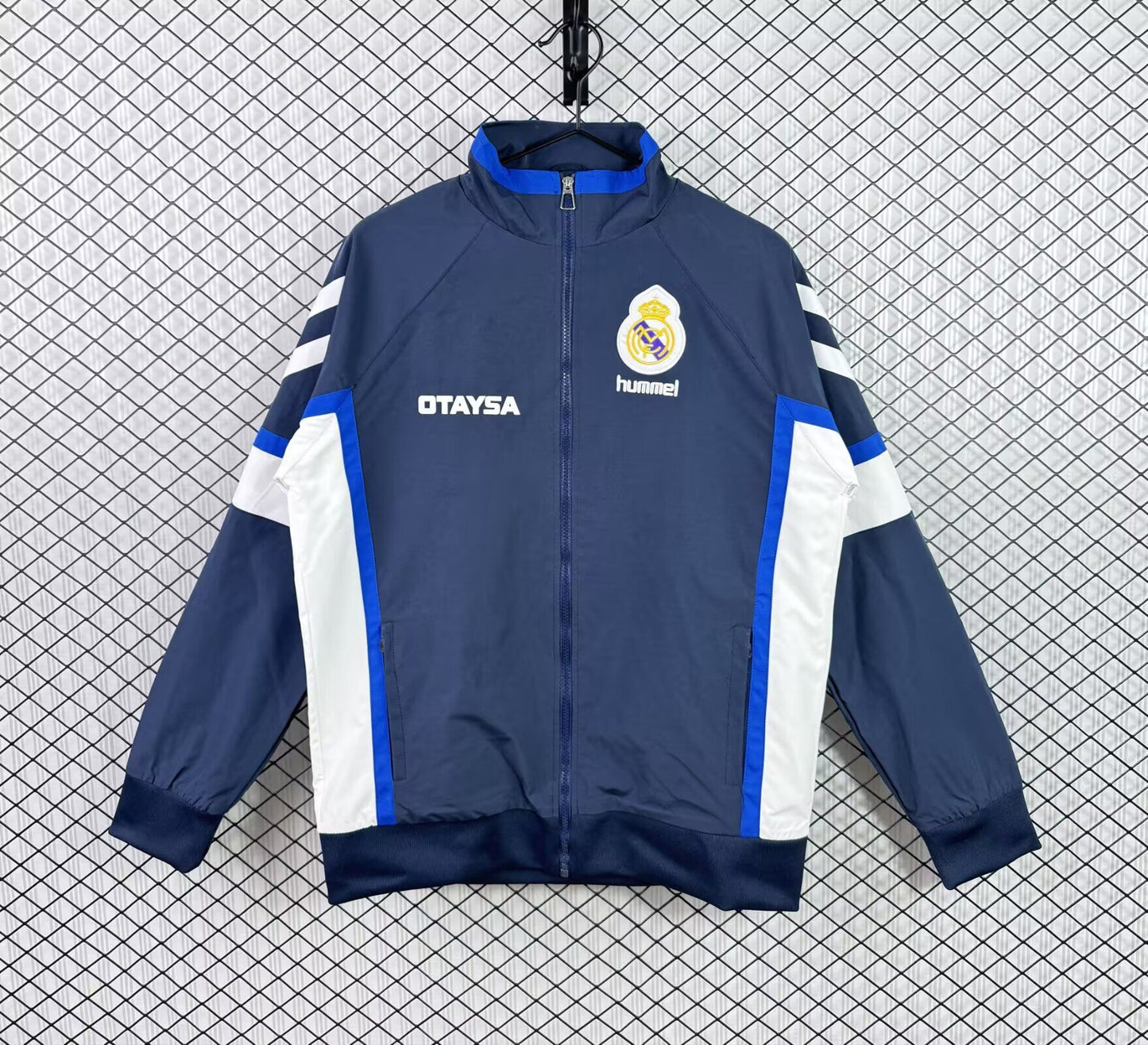 Chaqueta cortavientos Real Madrid 1991-92 azul oscuro (tallas S-XXL)