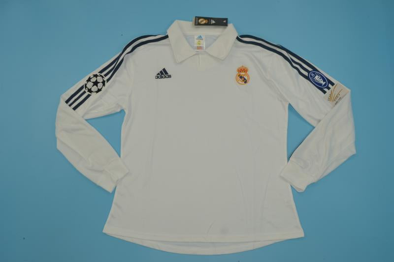 Camiseta de manga larga Real Madrid 2001/02 Final Champions (tallas S-XXL)
