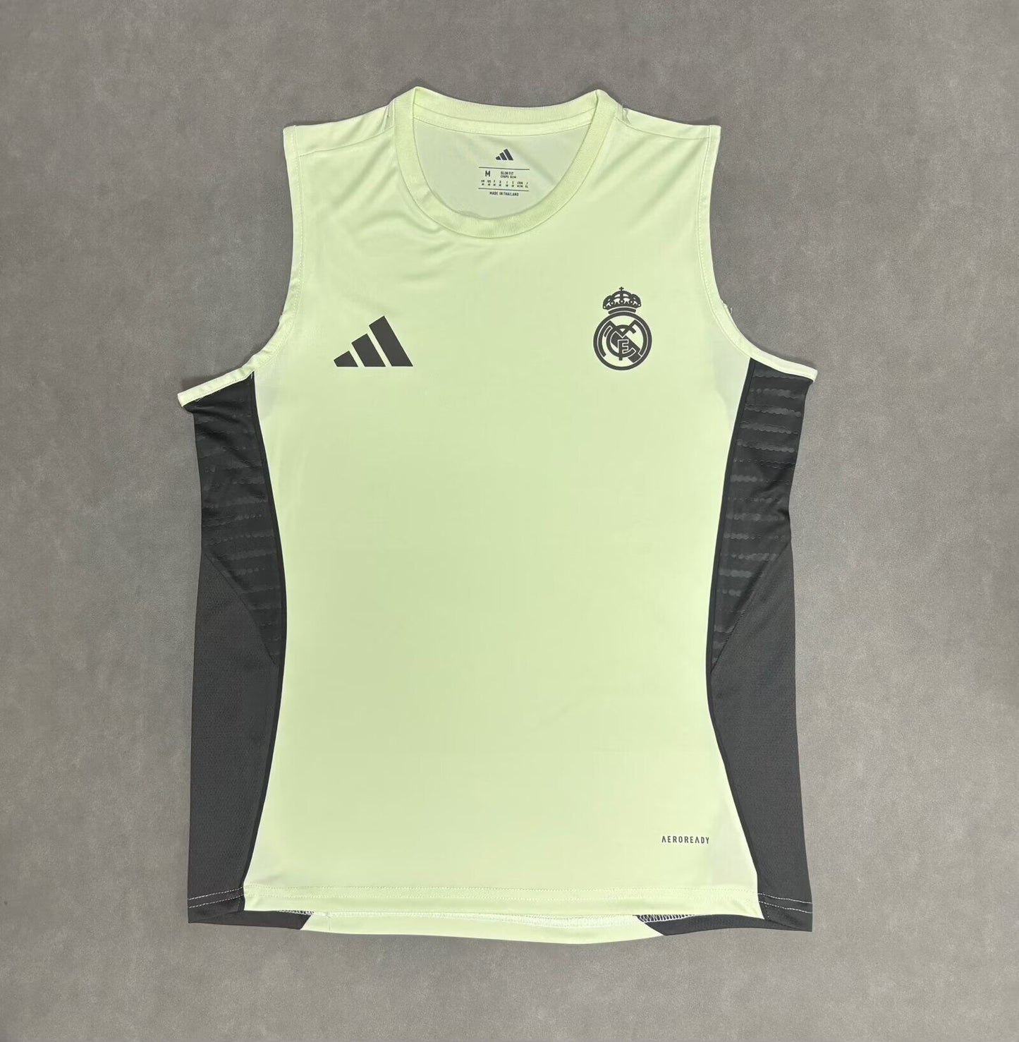 Camiseta de entrenamiento sin mangas Real Madrid verde y gris