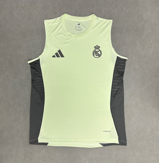 Camiseta de entrenamiento sin mangas Real Madrid verde y gris