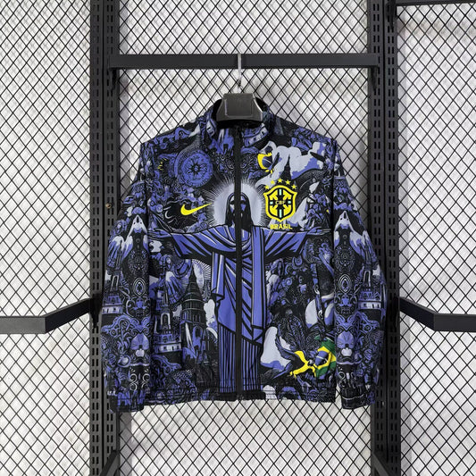 Chaqueta cortavietnos reversible Brasil version jesus (tallas S-XXL)