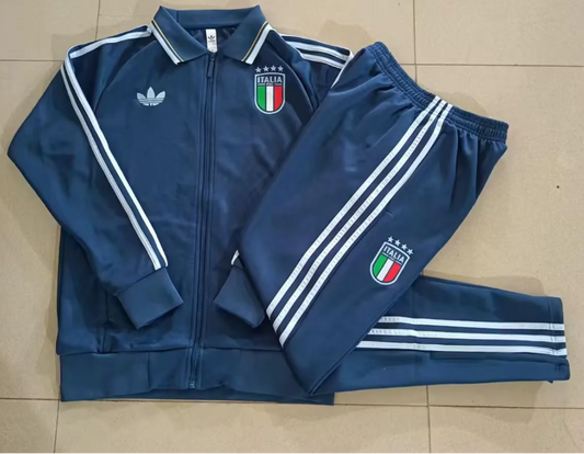Chandal Italia 2026 azul oscuro (tallas adultos y niños)