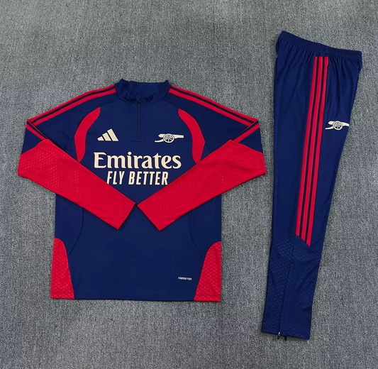Chandal de entrenamiento Arsenal 26-27 azul oscuro con rojo (tallas adultos y niños)