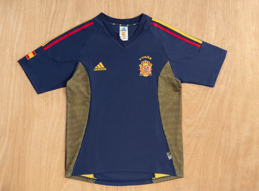 Camiseta España 2002 azul oscuro tercera equipación (tallas S-XXL)