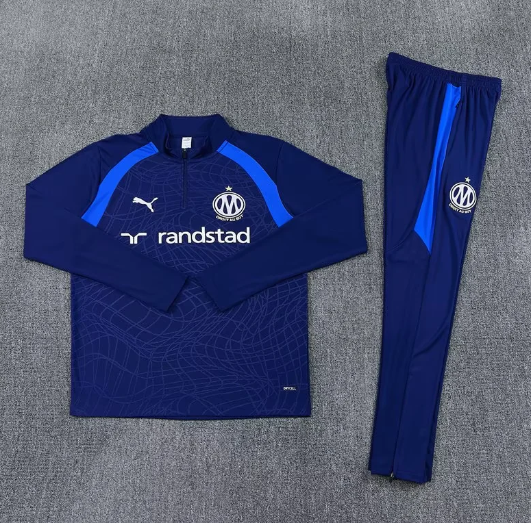 Chandal de entrenamiento Olympique de Marsella 26/27 azul oscuro (tallas adultos y niños)