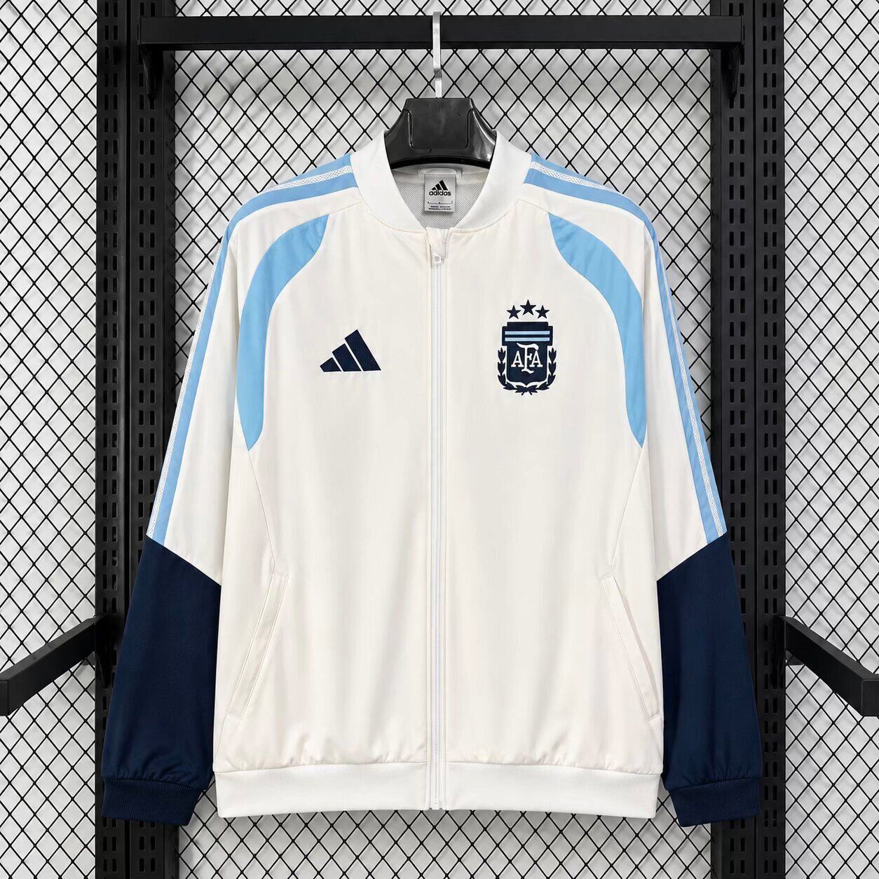 Chaqueta cortavientos blanco Argentina Mundial 2026 (solo tallas S-XXL)