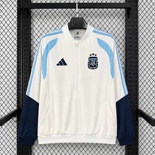 Chaqueta cortavientos blanco Argentina Mundial 2026 (solo tallas S-XXL)