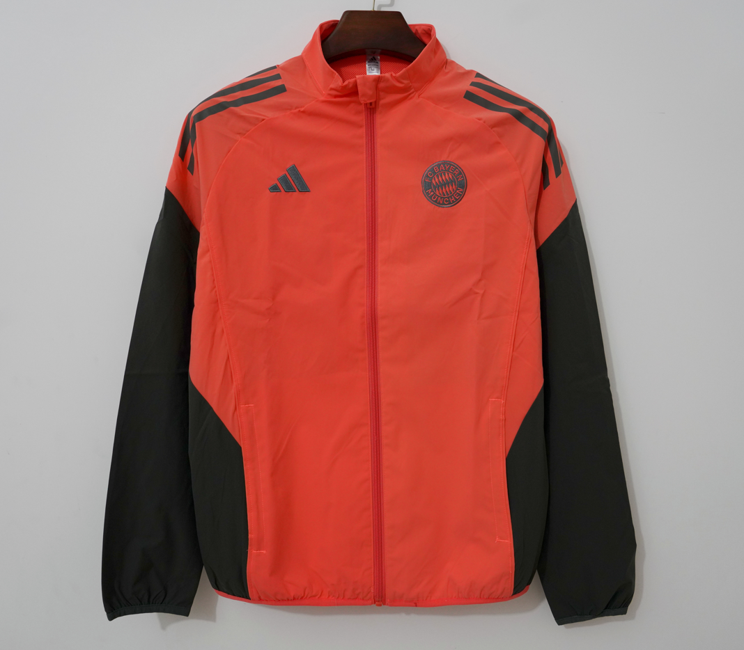Chaqueta cortavientos naranja del Bayern con negro (tallas S-3XL)