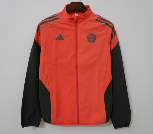 Chaqueta cortavientos naranja del Bayern con negro (tallas S-3XL)