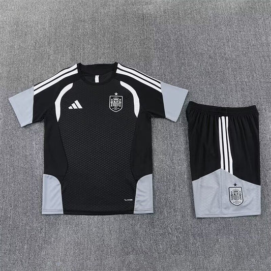 Conjunto de entrenamiento España 2026 negro con gris (tallas adultos y niños)