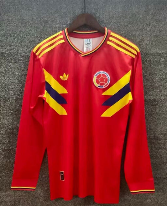 Camiseta Colombia Mundial 2026 rojo visitante manga larga (tallas S-XXL)