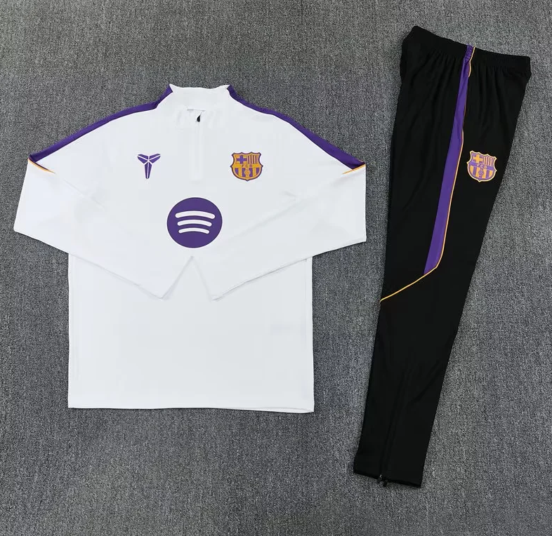 Chandal de entrenamiento Barcelona 26/27 blanco (tallas adultos y niños)