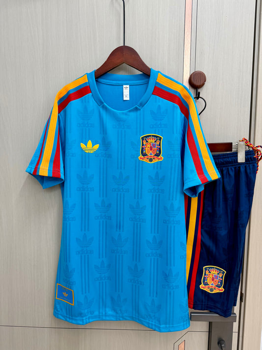 Conjunto de entrenamiento España 2026 azul modelo retro versión jugador (tallas S-4XL)