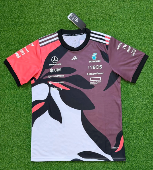 Camiseta mercedes 2026 morado blanco (tallas S-4XL)