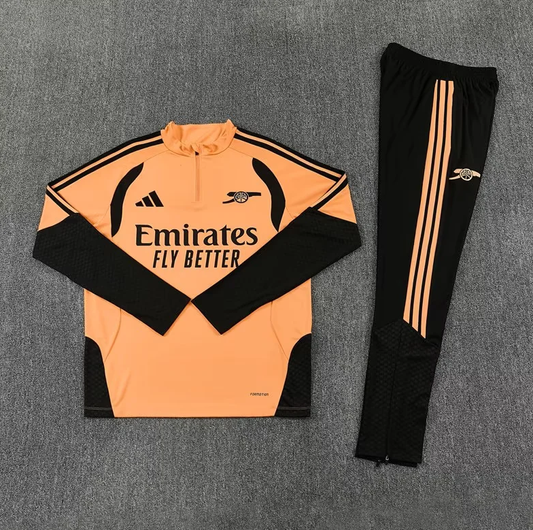Chandal de entrenamiento Arsenal 26/27 naranja con negro (tallas adultos y niños)