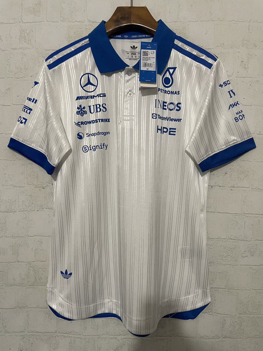 Polo Mercedes 2026 blanco para jugador (tallas S-5XL)