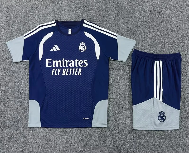 Conjunto de entrenamiento azul oscuro Real Madrid 26/27 (tallas adulto y niño)