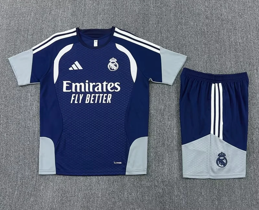 Conjunto de entrenamiento azul oscuro Real Madrid 26/27 (tallas adulto y niño)