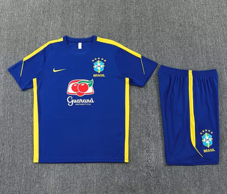 Conjunto de entrenamiento Brasil 2026 azul (tallas adultos y niños)