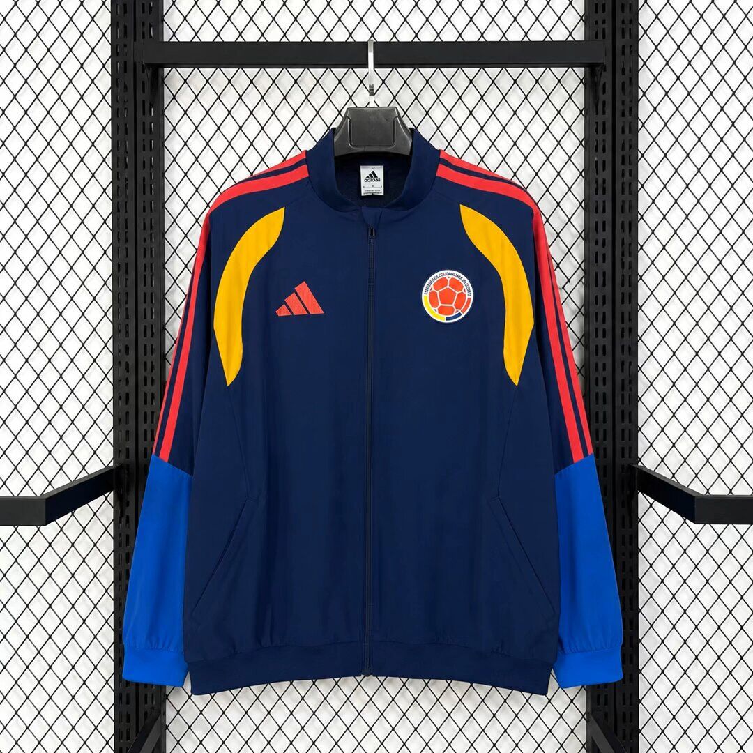 Chaqueta cortavientos azul oscuro Colombia 2026 (tallas S-XXL)